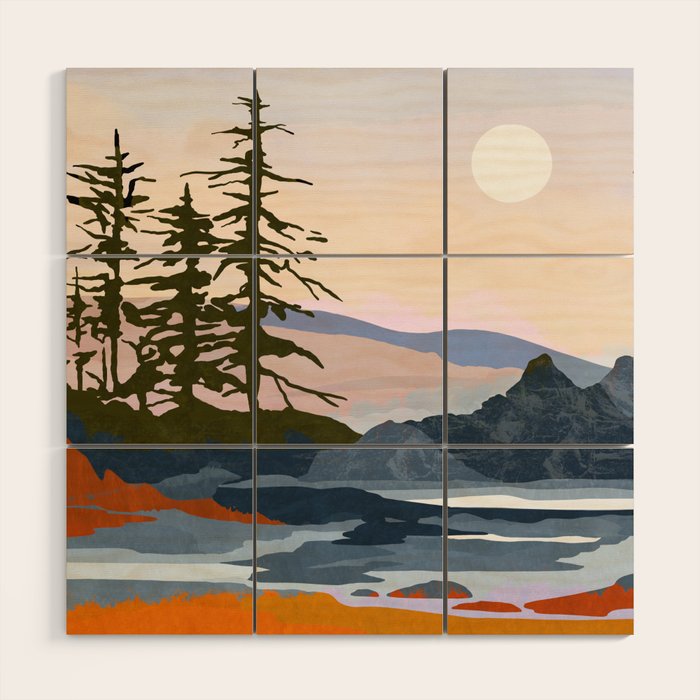 valley moon Wood Wall Art Gallery Image 1