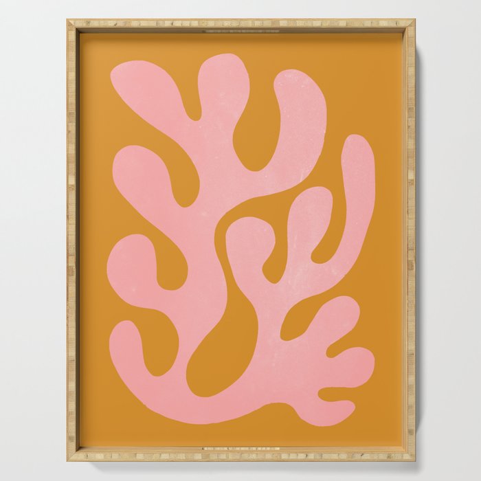 Lilac & Sundown: Matisse Paper Cutouts 03 Serving Tray Gallery Image 1