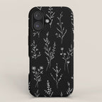 New Black Wildflowers iPhone Case Gallery Image 1