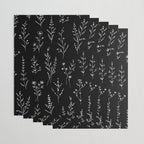 New Black Wildflowers Wrapping Paper Gallery Image 3