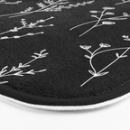 New Black Wildflowers Bath Mat Gallery Image 3