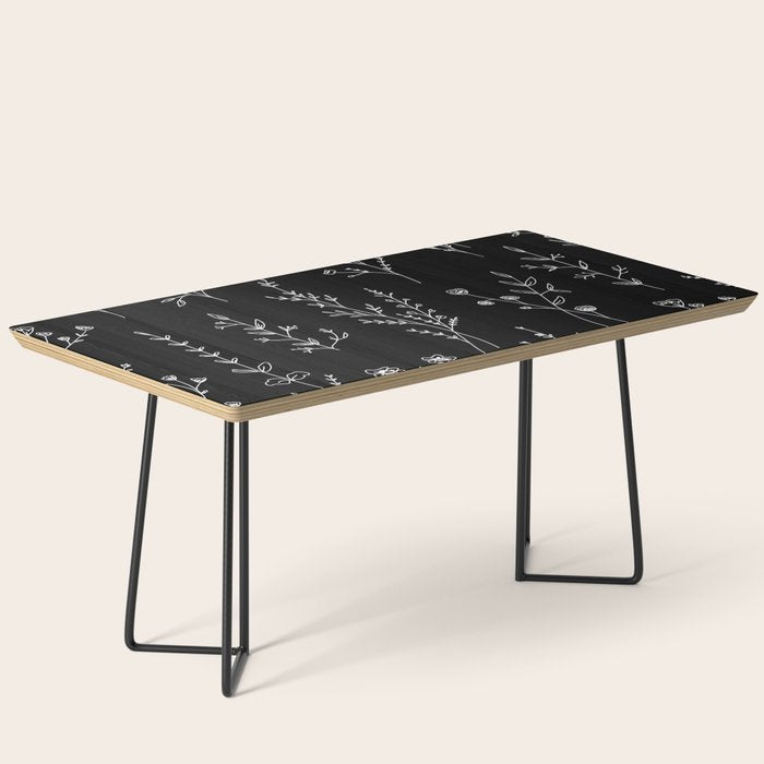 New Black Wildflowers Coffee Table Gallery Image 1