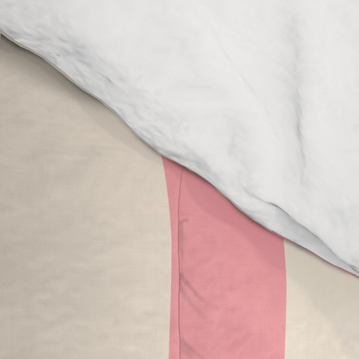Modern Retro Liquid Swirl Abstract Pattern Square in Pink and Cream Comforter Gallery Image 4