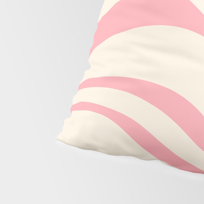 Modern Retro Liquid Swirl Abstract Pattern Square in Pink and Cream Pillow Sham Gallery Image 4