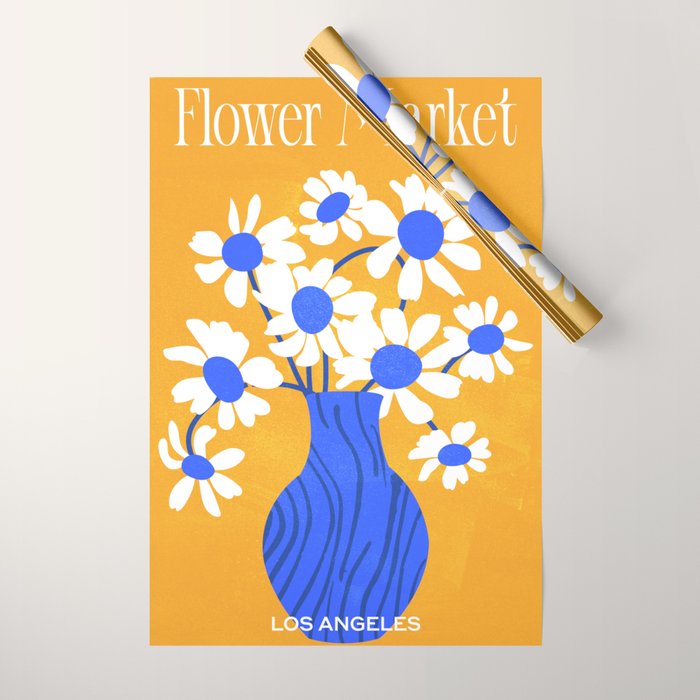 Flower Market 02: Los Angeles | Color Series Wrapping Paper Gallery Image 1