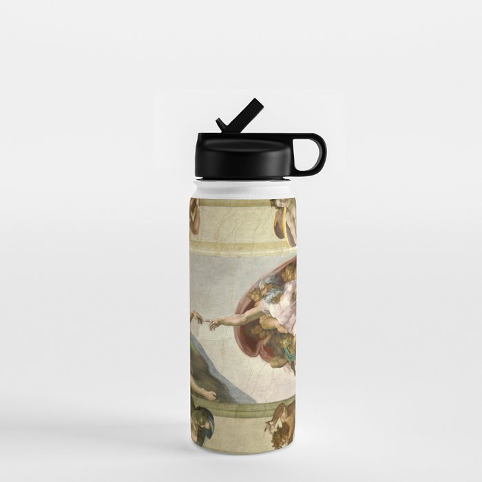 Michelangelo Buonarroti "Creation of Adam" (1) Water Bottle Gallery Image 1