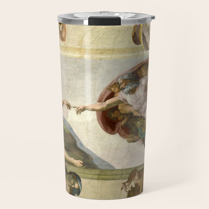 Michelangelo Buonarroti "Creation of Adam" (1) Travel Mug Gallery Image 1
