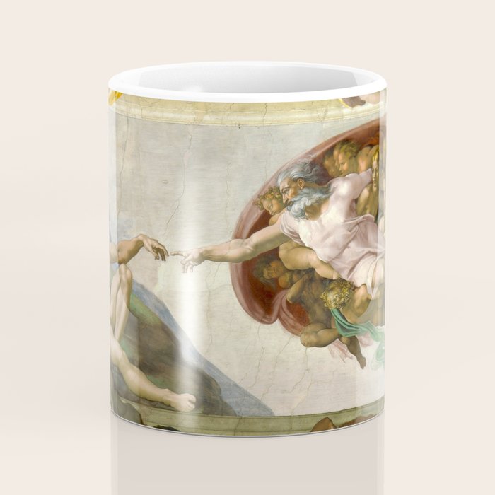 Michelangelo Buonarroti "Creation of Adam" (1) Coffee Mug Gallery Image 4