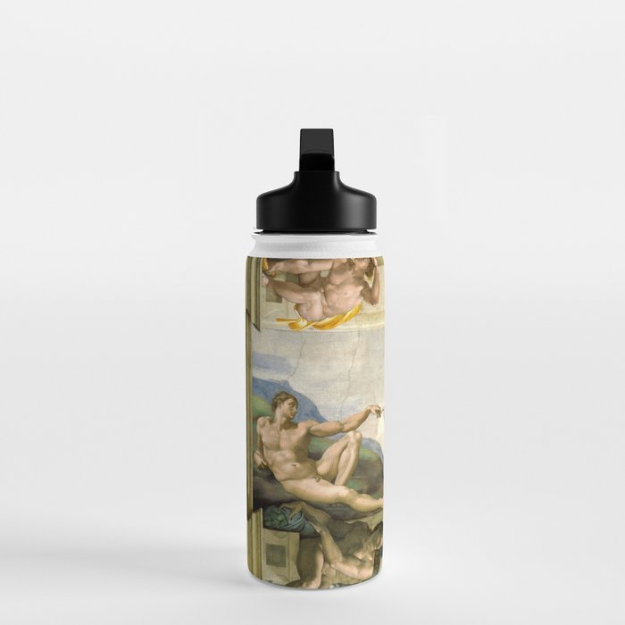 Michelangelo Buonarroti "Creation of Adam" (1) Water Bottle Gallery Image 3