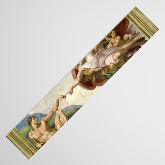 Michelangelo Buonarroti "Creation of Adam" (1) Table Runner Gallery Image 3