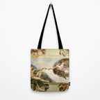 Michelangelo Buonarroti "Creation of Adam" (1) Tote Bag Gallery Image 2