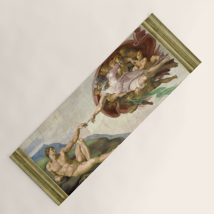 Michelangelo Buonarroti "Creation of Adam" (1) Yoga Mat Gallery Image 1
