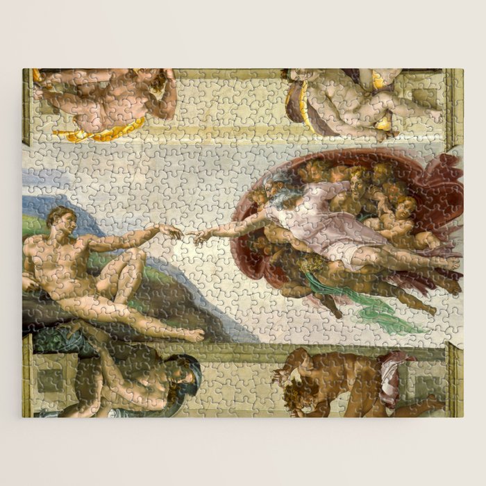Michelangelo Buonarroti "Creation of Adam" (1) Jigsaw Puzzle Gallery Image 1