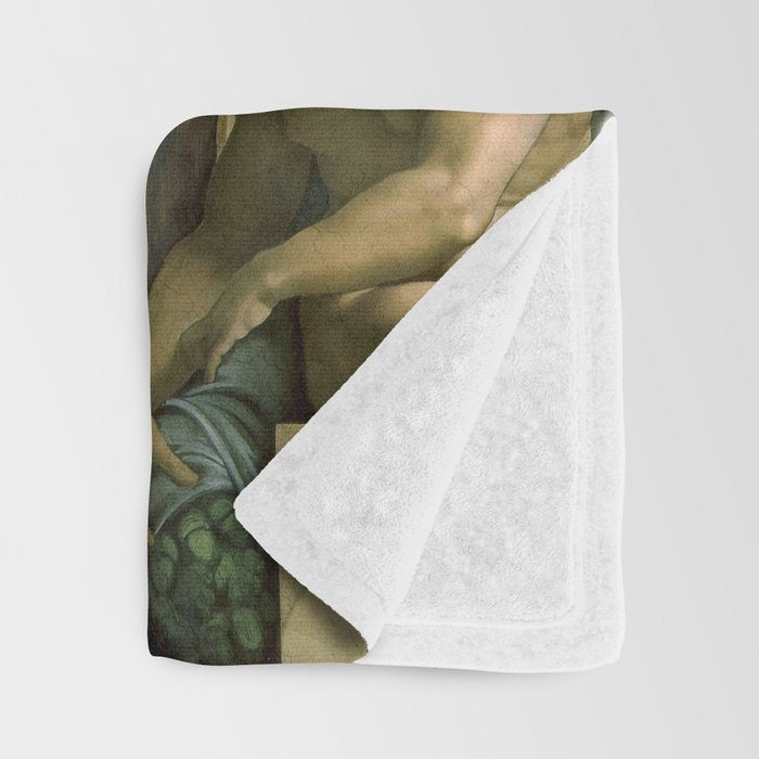Michelangelo Buonarroti "Creation of Adam" (1) Throw Blanket Gallery Image 3