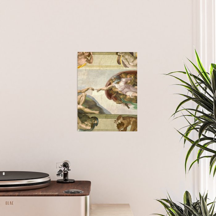 Michelangelo Buonarroti "Creation of Adam" (1) Poster Gallery Image 2