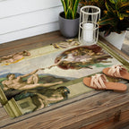 Michelangelo Buonarroti "Creation of Adam" (1) Outdoor Rug Gallery Image 2