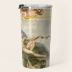 Michelangelo Buonarroti "Creation of Adam" (1) Travel Mug Gallery Image 3