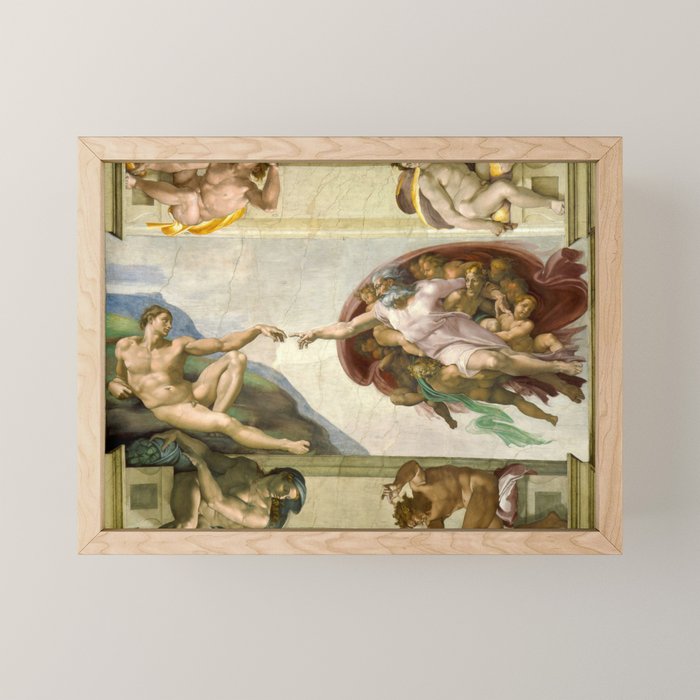 Michelangelo Buonarroti "Creation of Adam" (1) Mini Art Print Gallery Image 1