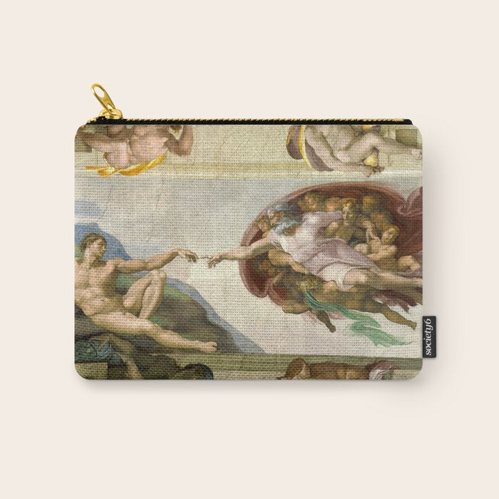 Michelangelo Buonarroti "Creation of Adam" (1) Carry All Pouch Gallery Image 1