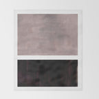 Mid Century Modern Minimalist Art Colorblock Rothko Inspired Squares Grey and Black Simple Abstract Throw Blanket Gallery Image 2