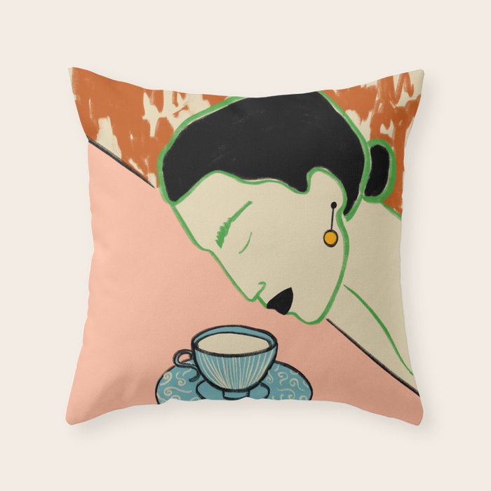 SILENT JOY Throw Pillow Gallery Image 1