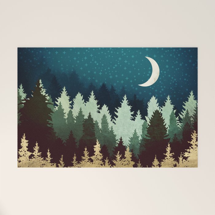 Star Forest Reflection Welcome Mat Gallery Image 1