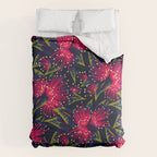 New Zealand Rata floral print (Night) Comforter Gallery Image 6