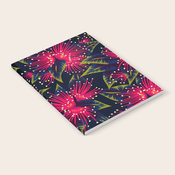 New Zealand Rata floral print (Night) Notebook Gallery Image 2