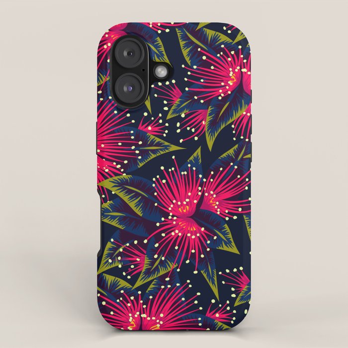 New Zealand Rata floral print (Night) iPhone Case Gallery Image 1