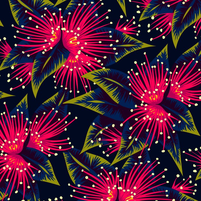 New Zealand Rata floral print (Night) Coffee Mug Gallery Image 2