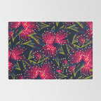 New Zealand Rata floral print (Night) Rug Gallery Image 2