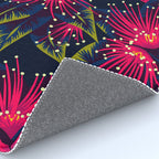 New Zealand Rata floral print (Night) Rug Gallery Image 4