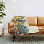 Travelling the Zenken Plains Throw Blanket Gallery Image 1