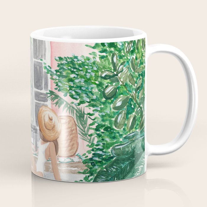 Moroccan Dream - Brunette Hair (Other Hair & Skin Tones Available) Coffee Mug Gallery Image 1