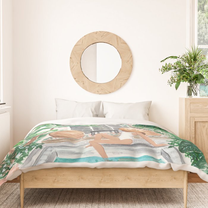 Moroccan Dream - Brunette Hair (Other Hair & Skin Tones Available) Duvet Cover Gallery Image 3