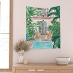 Moroccan Dream - Brunette Hair (Other Hair & Skin Tones Available) Wall Tapestry Gallery Image 2
