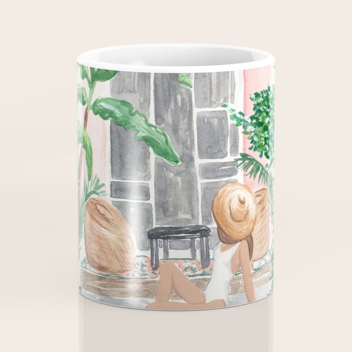 Moroccan Dream - Brunette Hair (Other Hair & Skin Tones Available) Coffee Mug Gallery Image 4