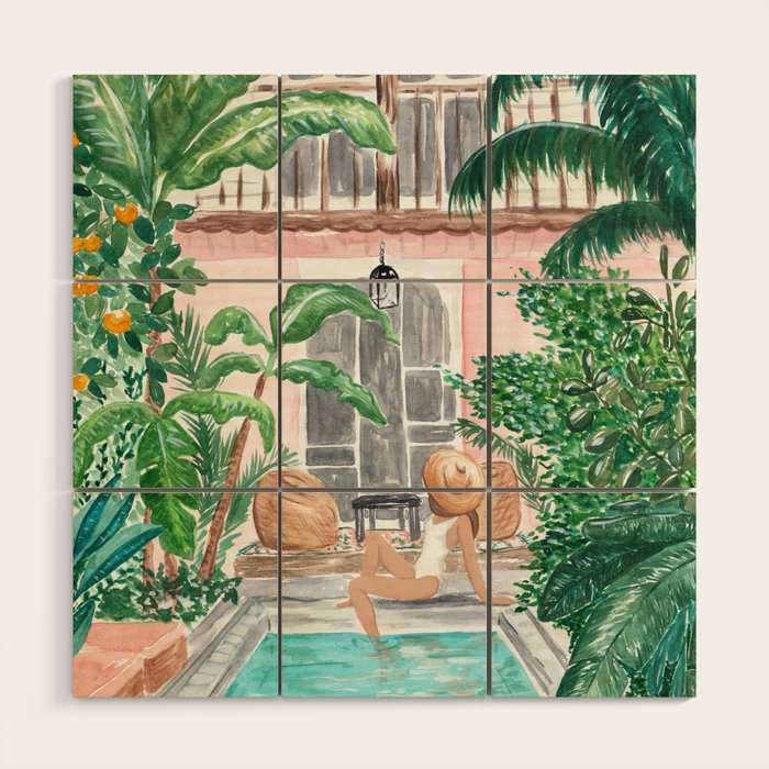 Moroccan Dream - Brunette Hair (Other Hair & Skin Tones Available) Wood Wall Art Gallery Image 1
