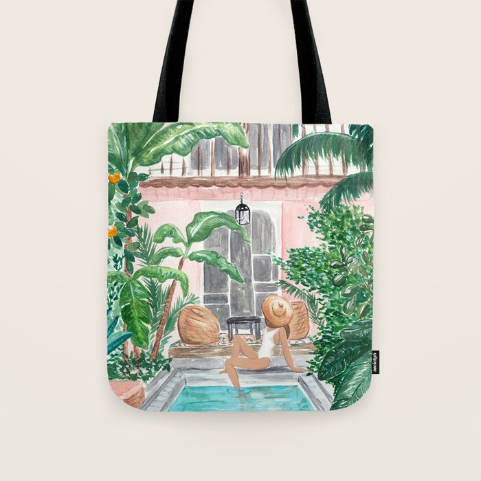 Moroccan Dream - Brunette Hair (Other Hair & Skin Tones Available) Tote Bag Gallery Image 1