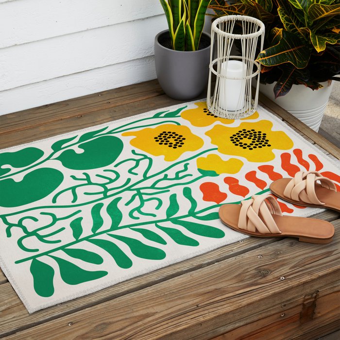 Flowers & Branches II Outdoor Rug Gallery Image 2