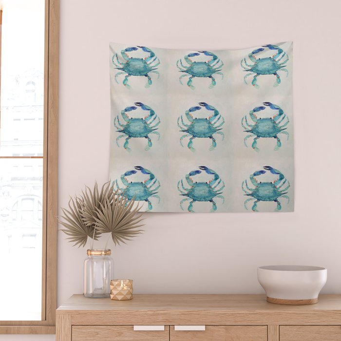 Atlantic Blue Crab Wall Tapestry Gallery Image 2