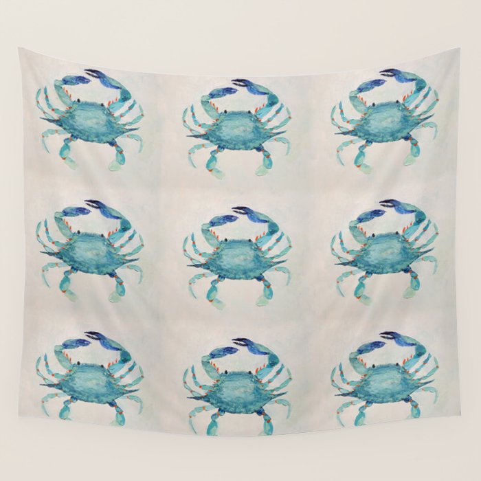 Atlantic Blue Crab Wall Tapestry Gallery Image 4