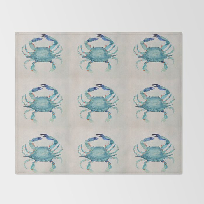 Atlantic Blue Crab Throw Blanket Gallery Image 2