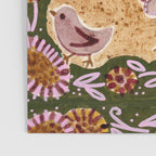 Rooster Painting in Forest Green - Folk Art Style Poster Gallery Image 3