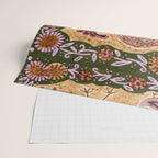 Rooster Painting in Forest Green - Folk Art Style Wrapping Paper Gallery Image 2