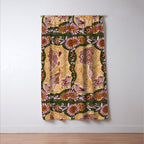 Rooster Painting in Forest Green - Folk Art Style Window Curtain Gallery Image 3