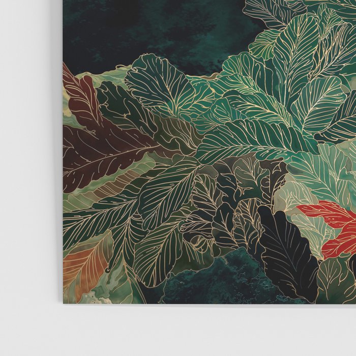 Japanese chinoiserie Bird Wall Art Maximalist Green Print Heron Painting japandi living room poster Poster Gallery Image 3