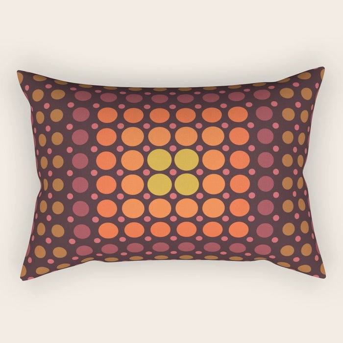Dotted Retro Gradient - Hazel Rectangular Pillow Gallery Image 2
