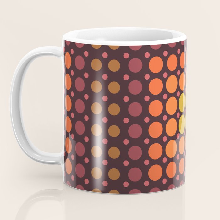 Dotted Retro Gradient - Hazel Coffee Mug Gallery Image 3