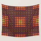 Dotted Retro Gradient - Hazel Wall Tapestry Gallery Image 4